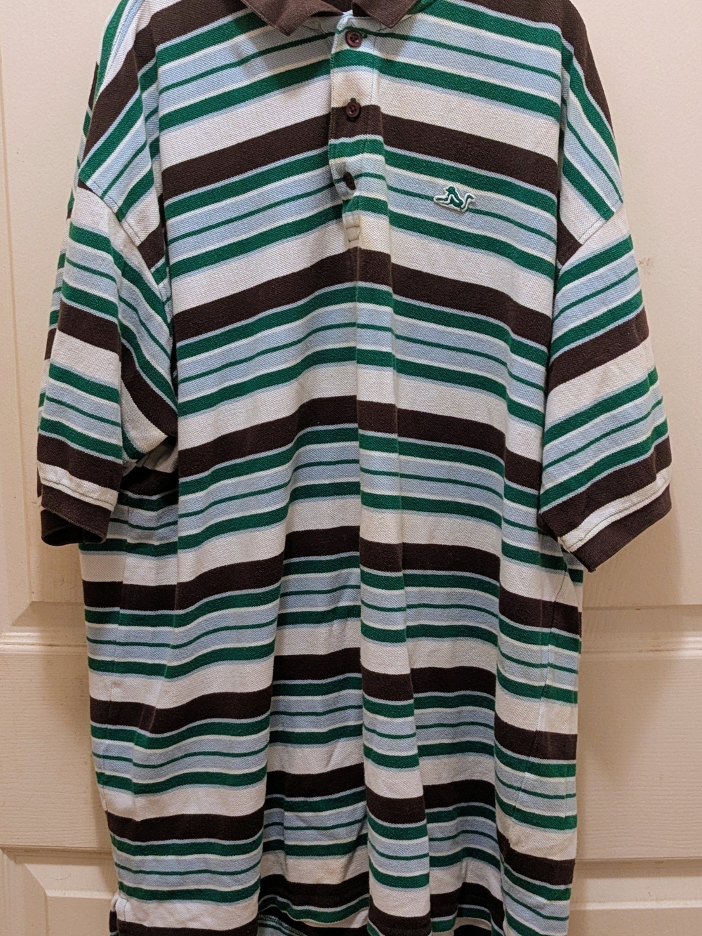 Vintage Drunknmunky Stripped Polo Shirt Sz 2XL
